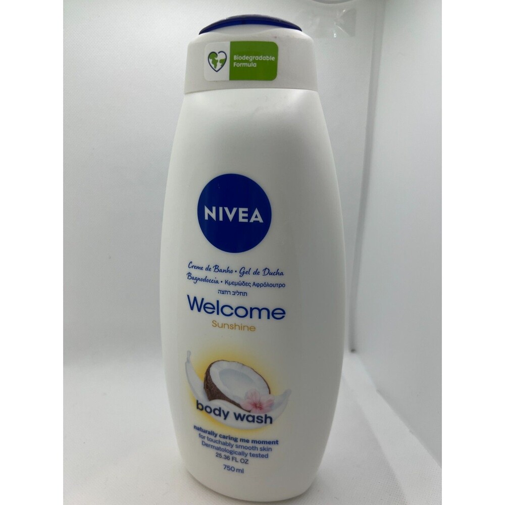Nivea Welcome Sunshine Almond Oil & Coconut Scent Body Wash 25.36 Oz